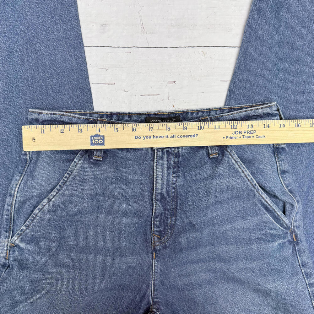 NWT Banana Republic High Rise Wide Leg Denim Dark Wash 28/6 Y2K - Picture 6 of 7